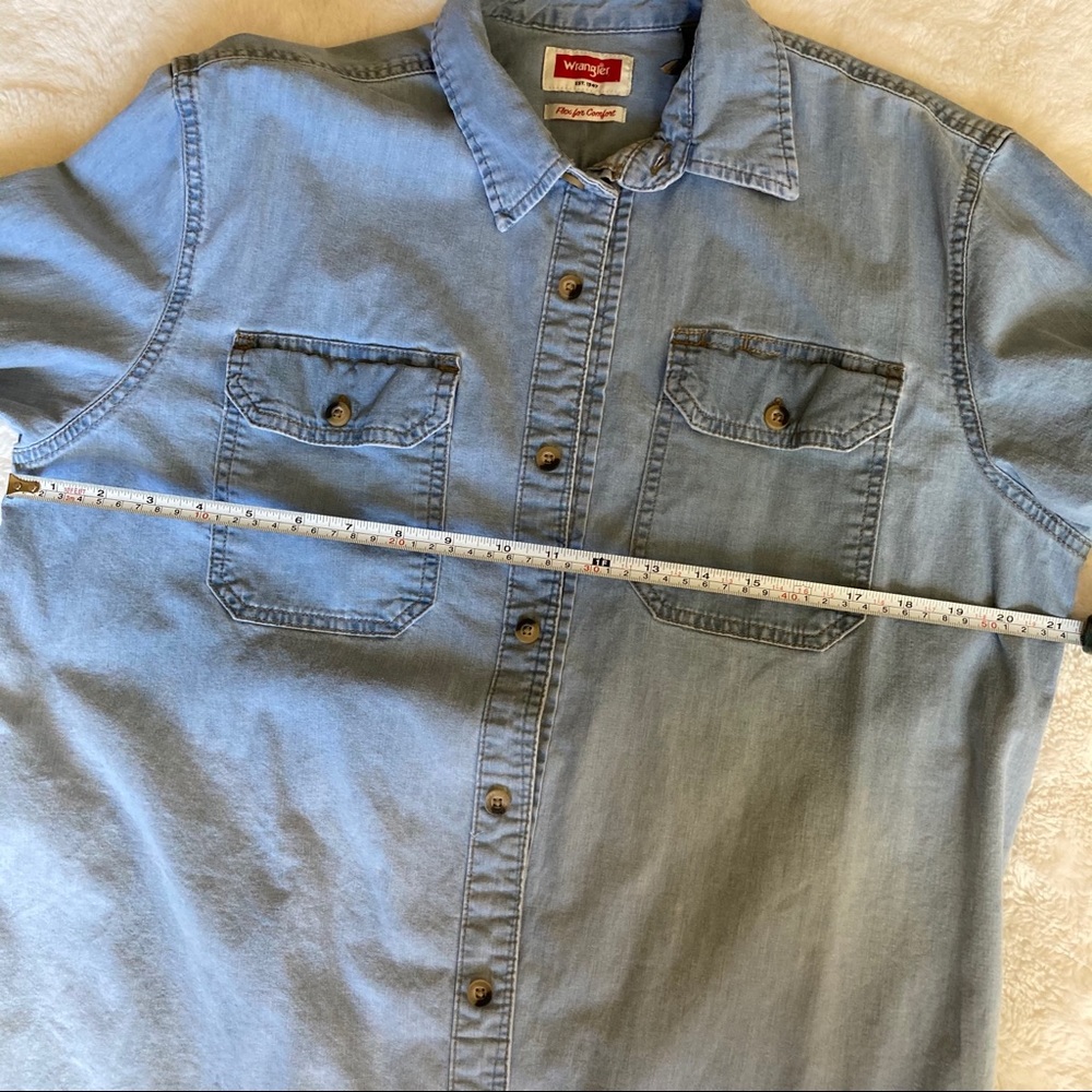 ⚡️SOLD⚡️ Hand Dyed Denim Button Down - Picture 12 of 15